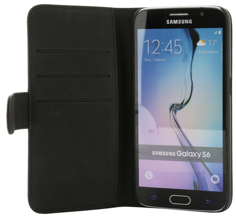 Holdit Genuine Leather Wallet Case Standard for Galaxy S6 (3 Card Pockets)