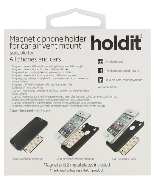 Holdit Car Air Vent Magnet Universal Phone Holder - Quick Snap