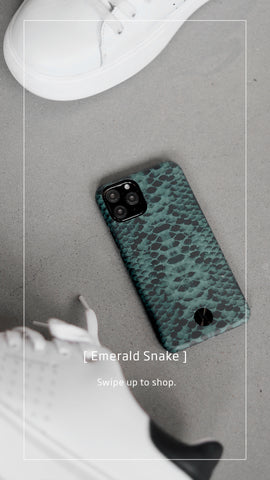Holdit Style Paris Phone Case for iPhone 11/XR Snake Series - PARIS EMERALD SNAKE